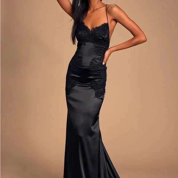 Lulus | Dresses | Lulus Black Fantasy Come True Satin Lace Up Maxi Dress Nwt | Poshmark Lulus | Dresses | Lulus Black Fantasy Come True Satin Lace Up Maxi Dress Nwt | Poshmark